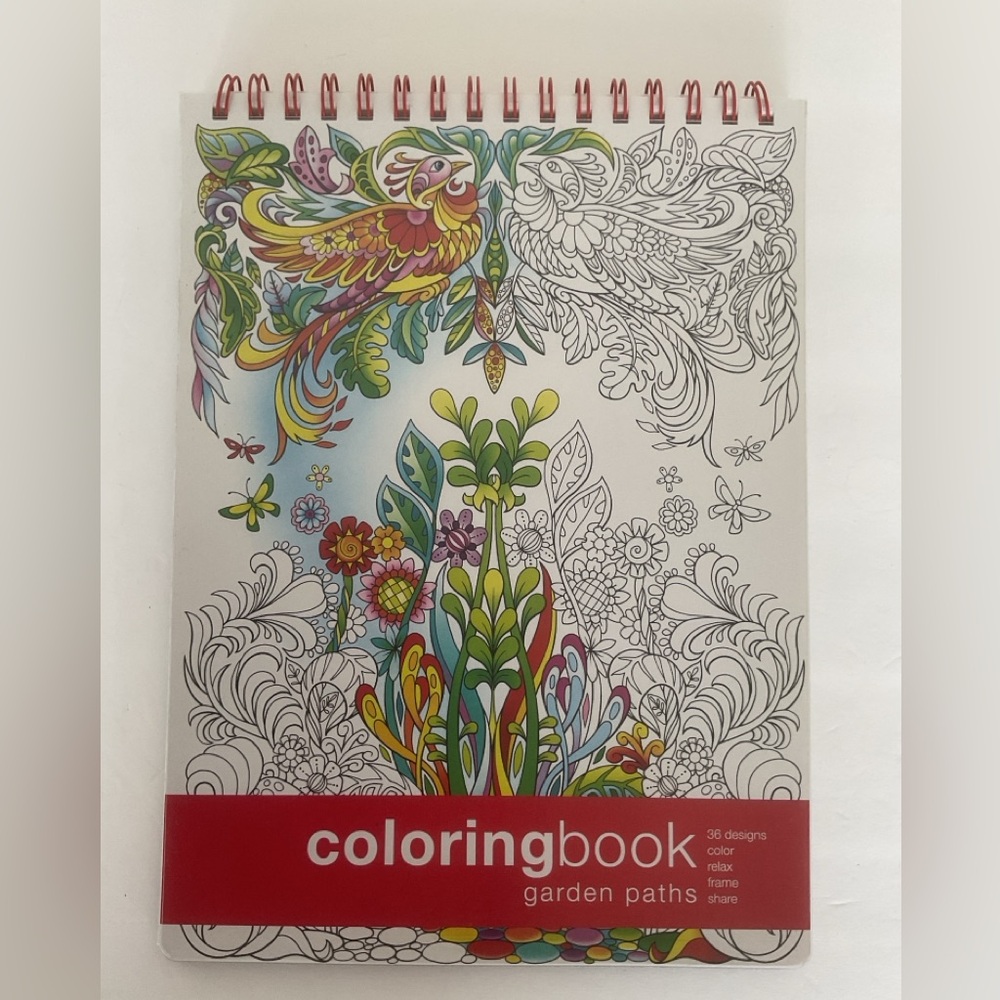 Garden Paths Coloring Book NWT